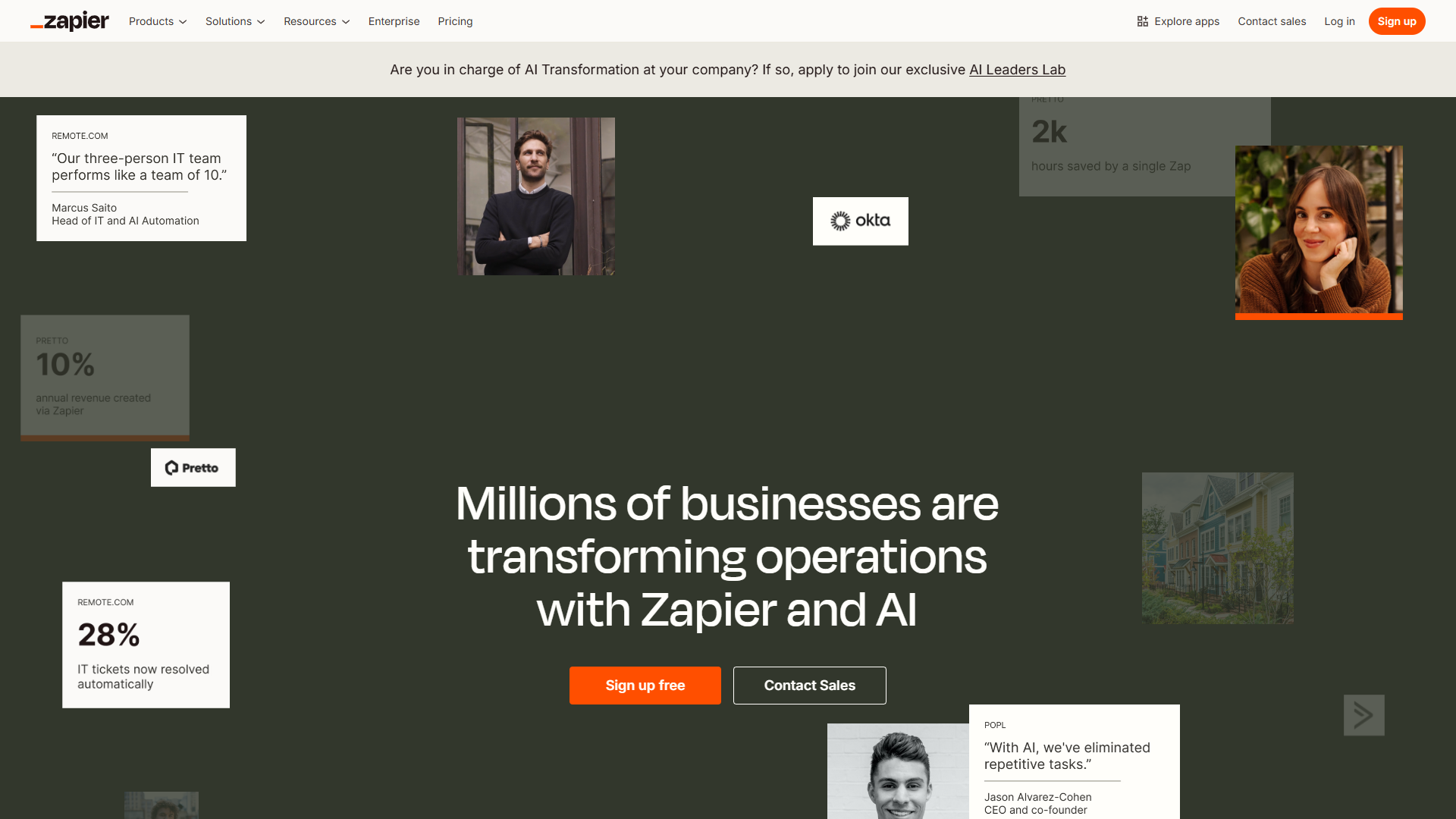 Zapier automation workflow interface