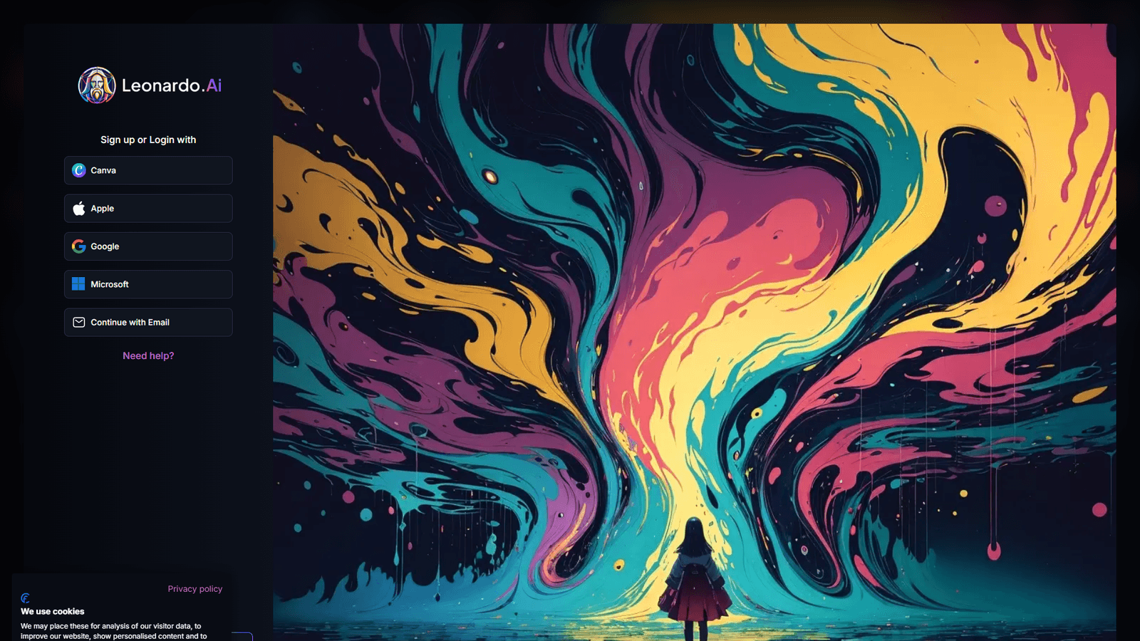 Leonardo AI interface showing real-time image generation with prompt engineering controls