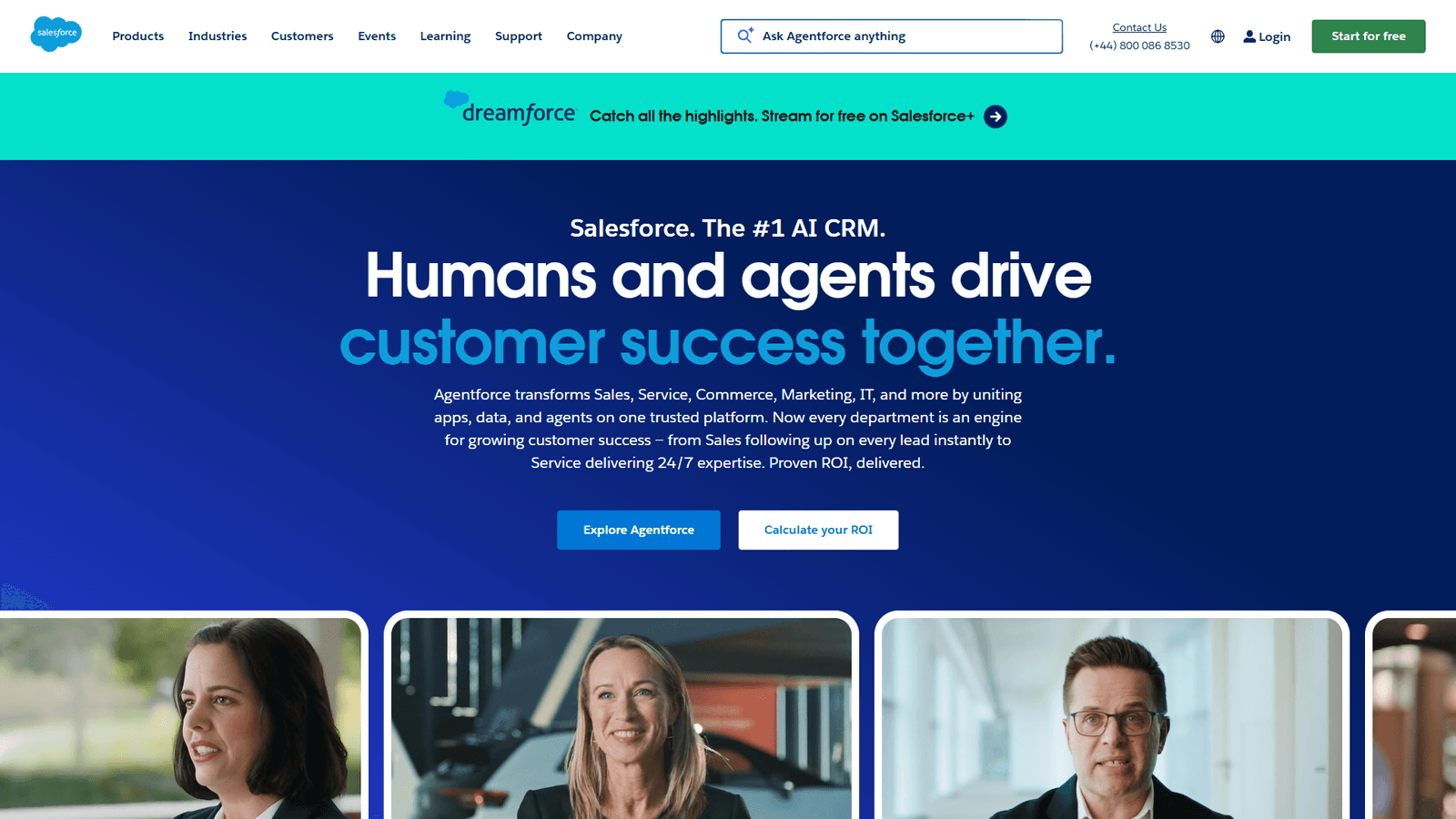 Salesforce Sales Cloud with Agentforce AI agents and Einstein coaching capabilities