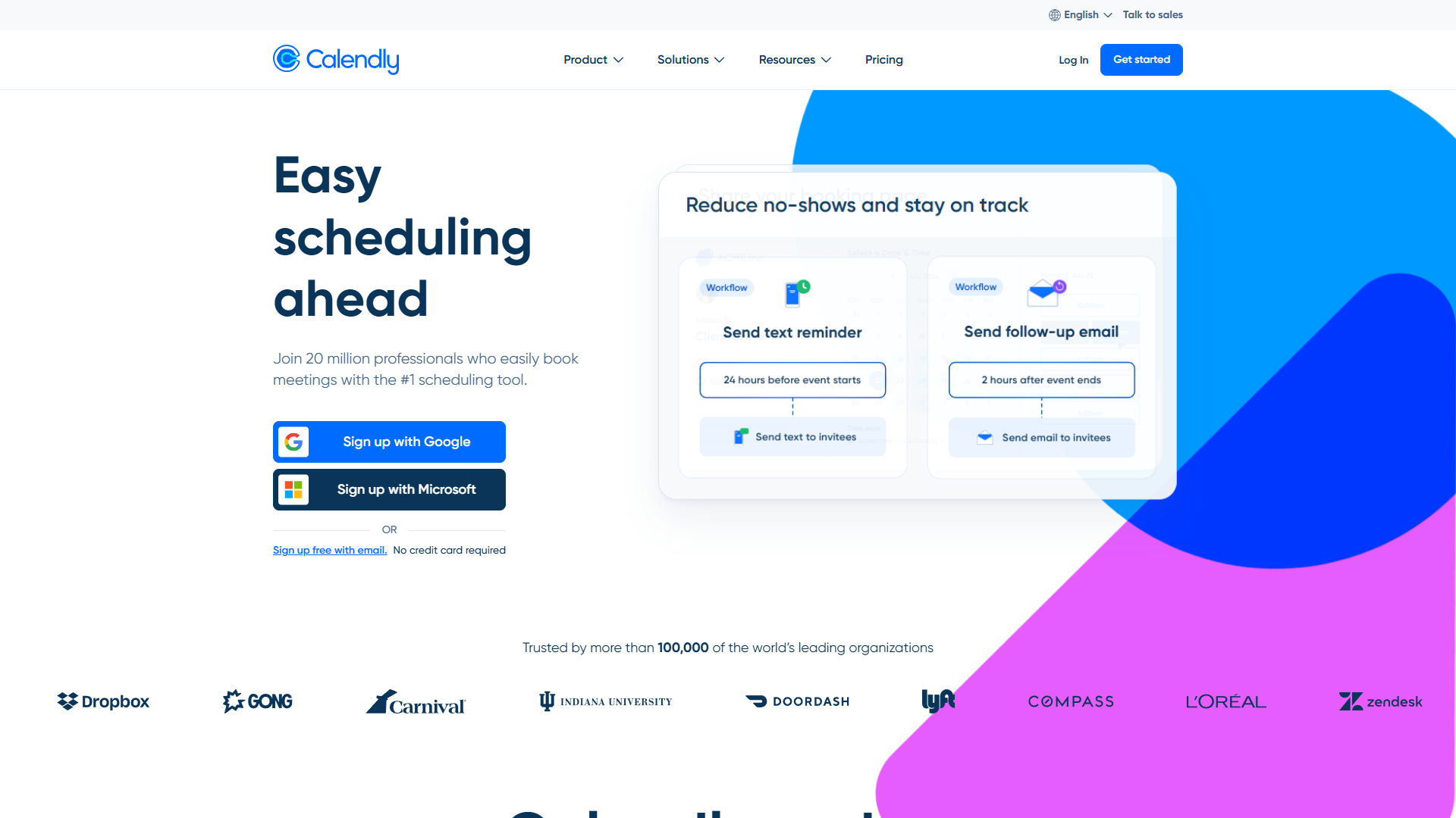 Calendly scheduling interface with AI-powered routing