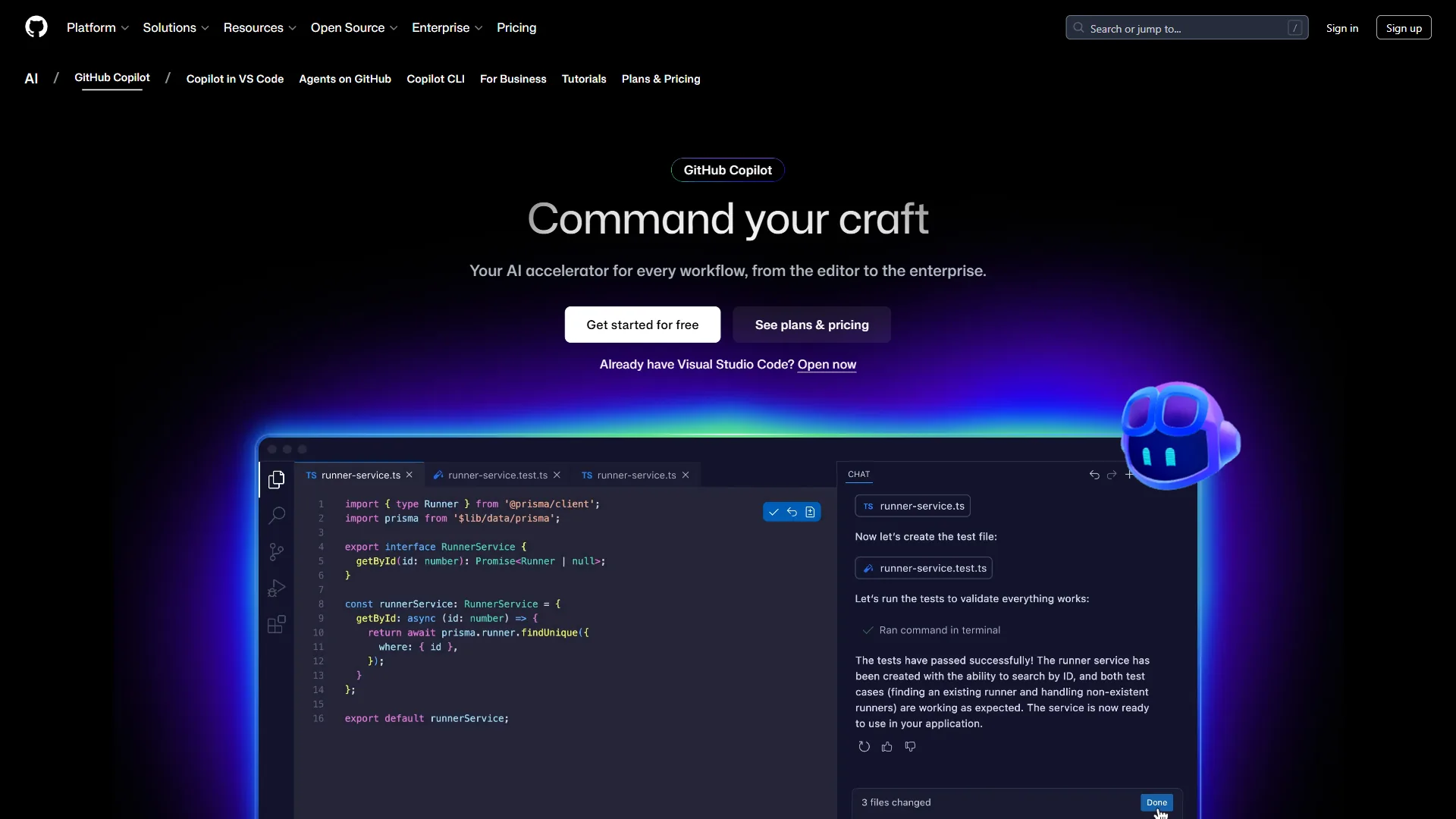 GitHub Copilot showing inline code suggestions in VS Code
