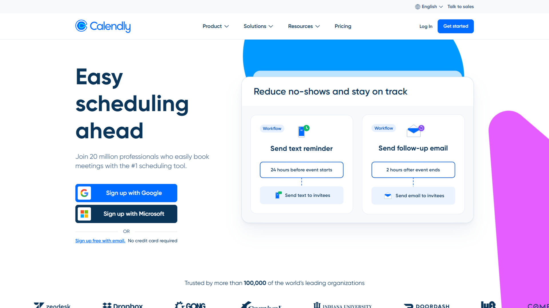 Calendly scheduling interface showing booking options