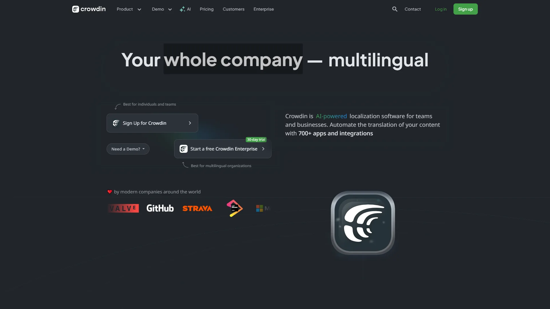 Crowdin's developer-focused translation platform