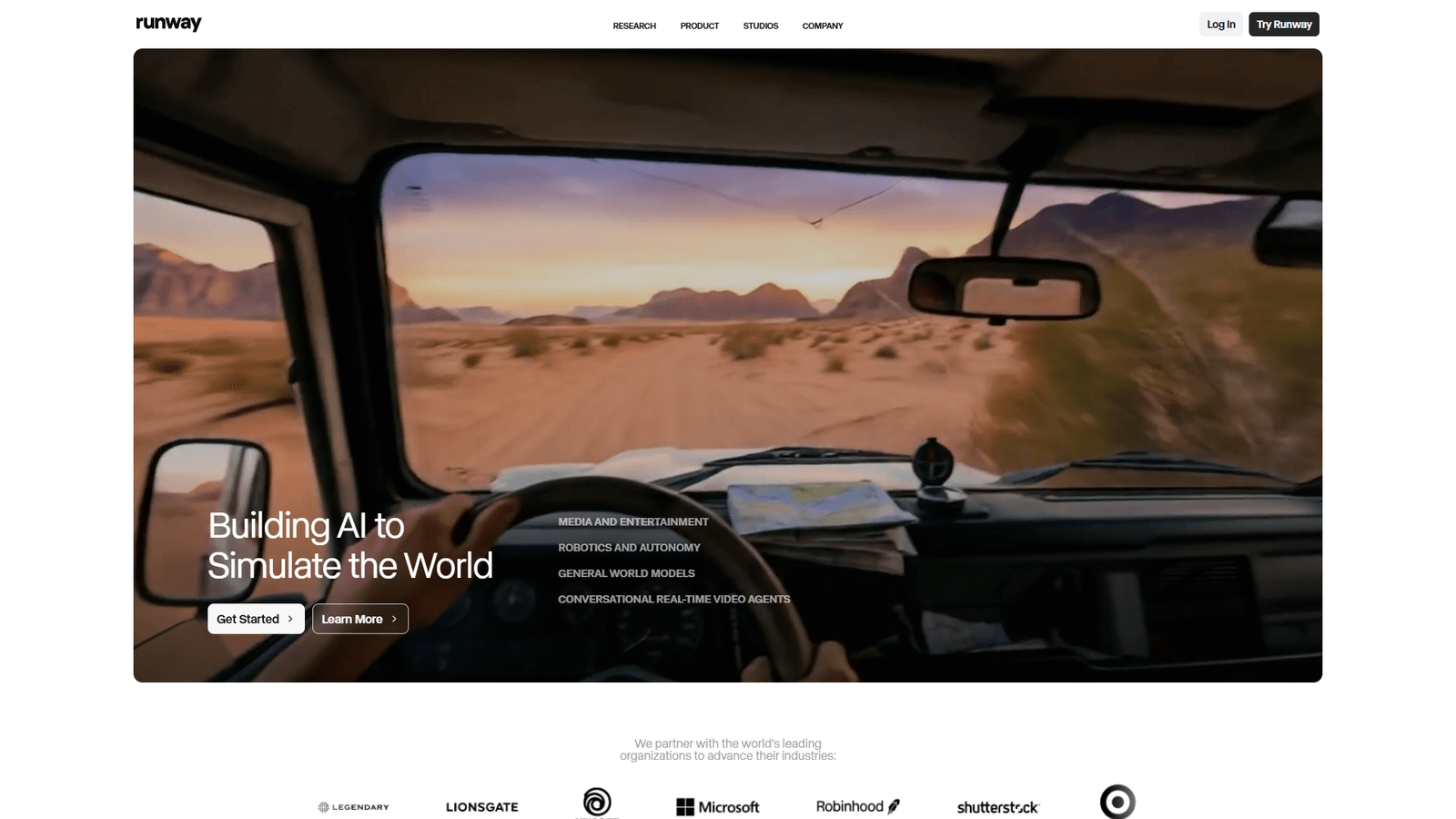 Runway ML Gen-4.5 interface showing 4K video output and character consistency features