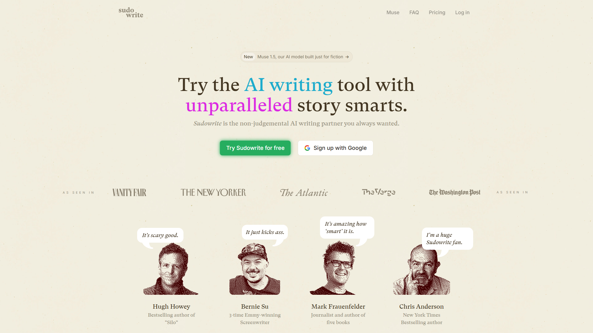 Sudowrite AI writing assistant