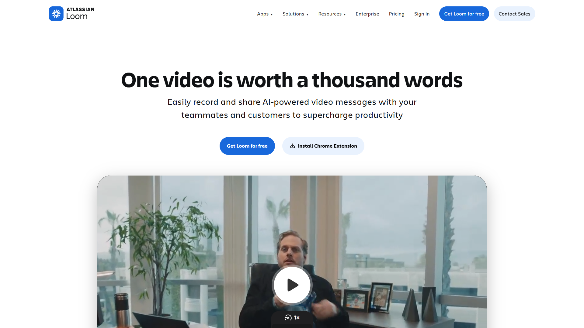 Loom homepage - async video messaging platform