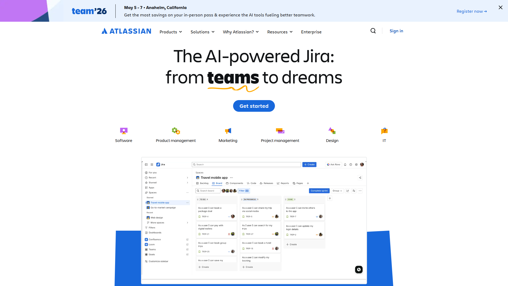 Confluence homepage with AI features