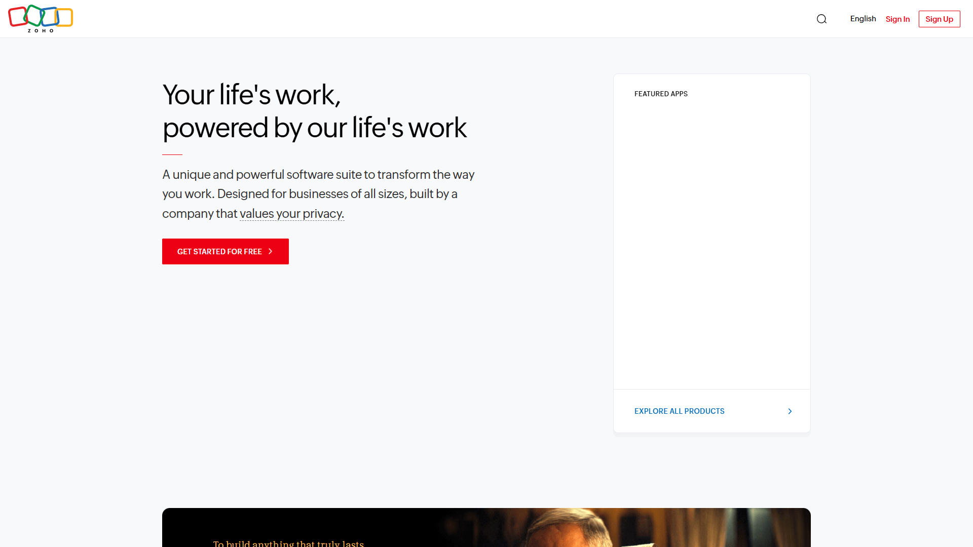 Zoho Analytics dashboard with Ask Zia AI assistant interface