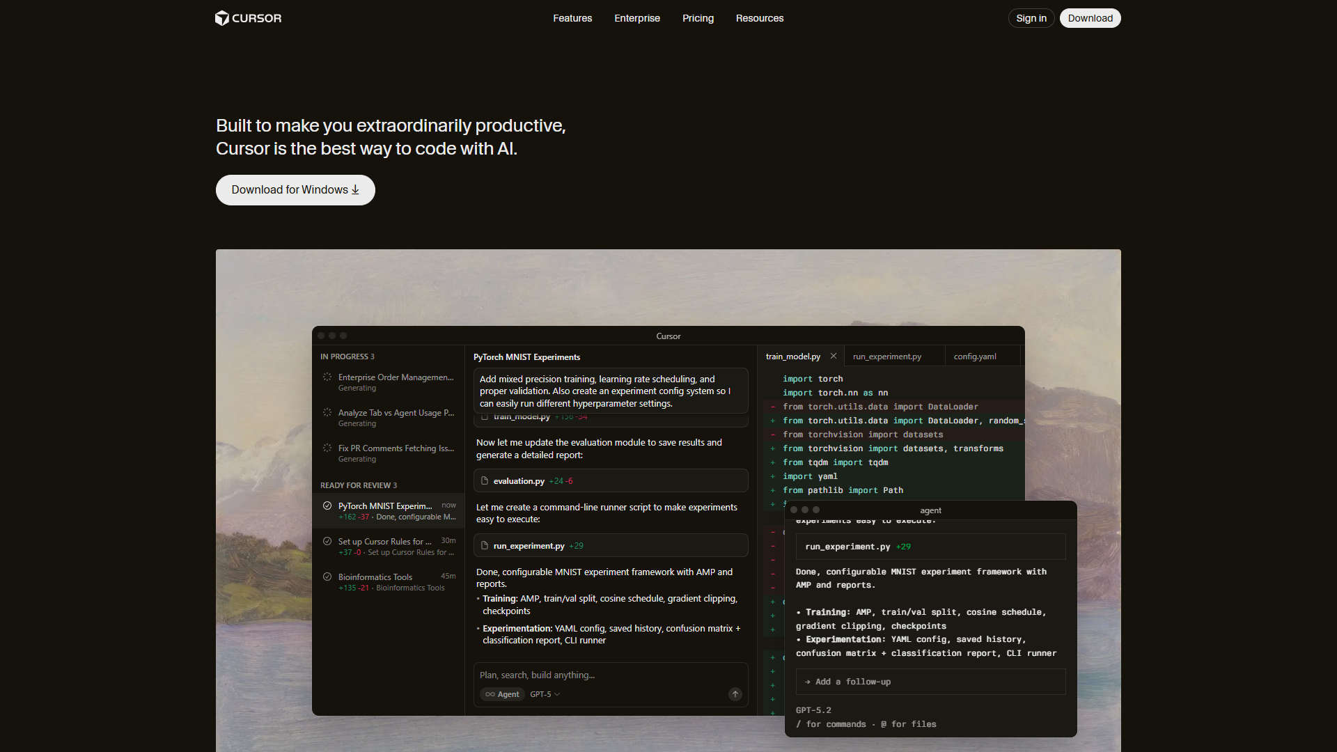Cursor AI code editor interface showing Composer panel