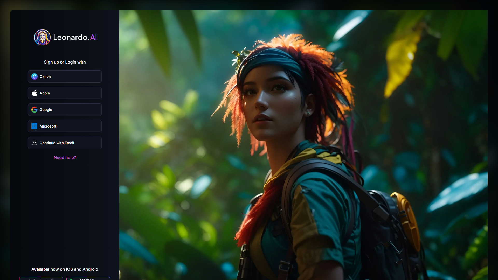 Leonardo AI interface showing marketing workflow features