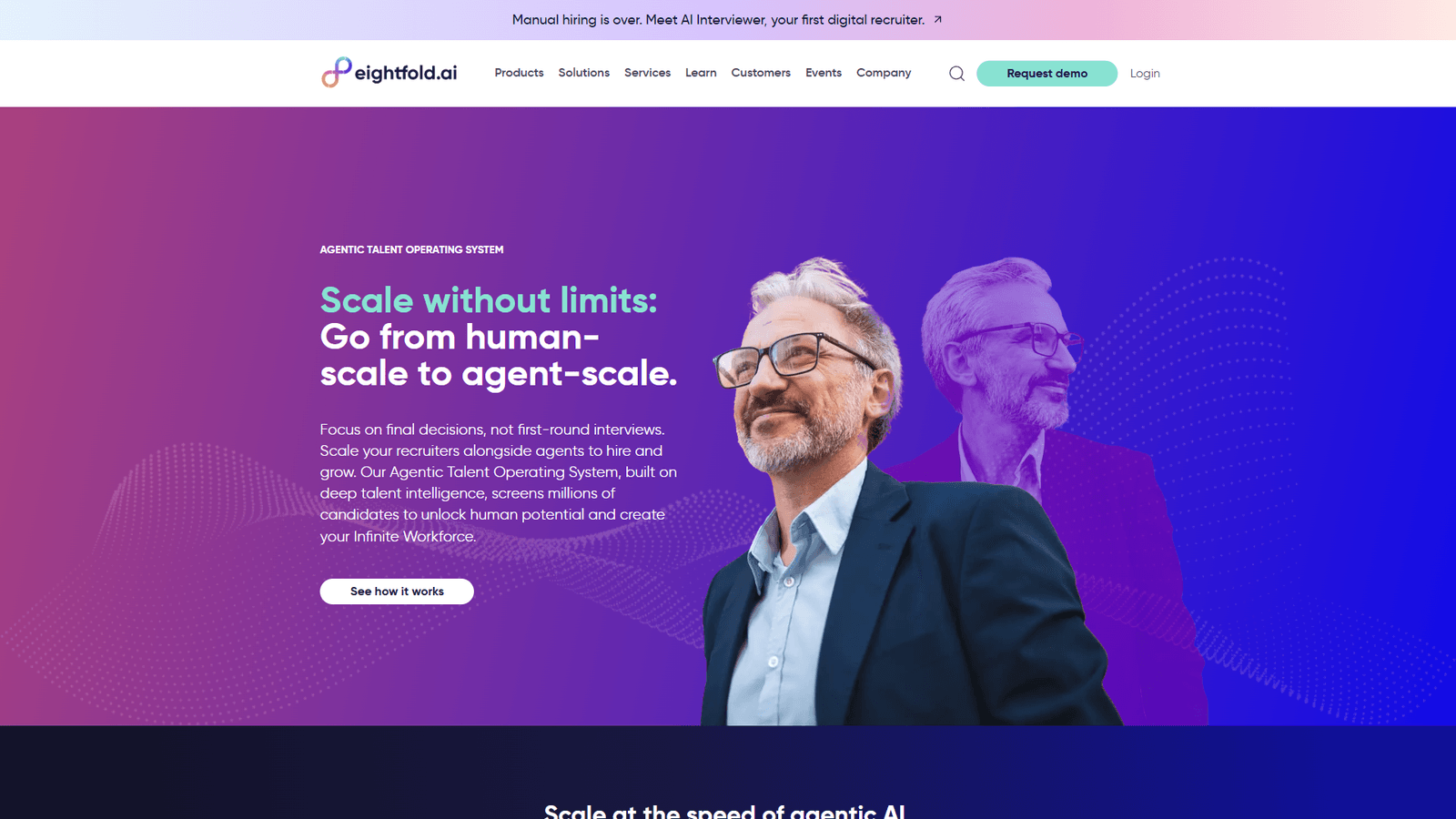 Eightfold AI talent intelligence platform showing skills-based candidate matching and internal mobility recommendations
