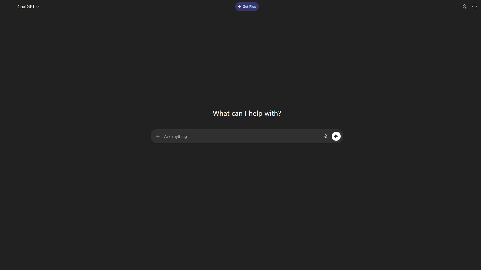 ChatGPT conversational AI assistant homepage showing chat interface for content creation