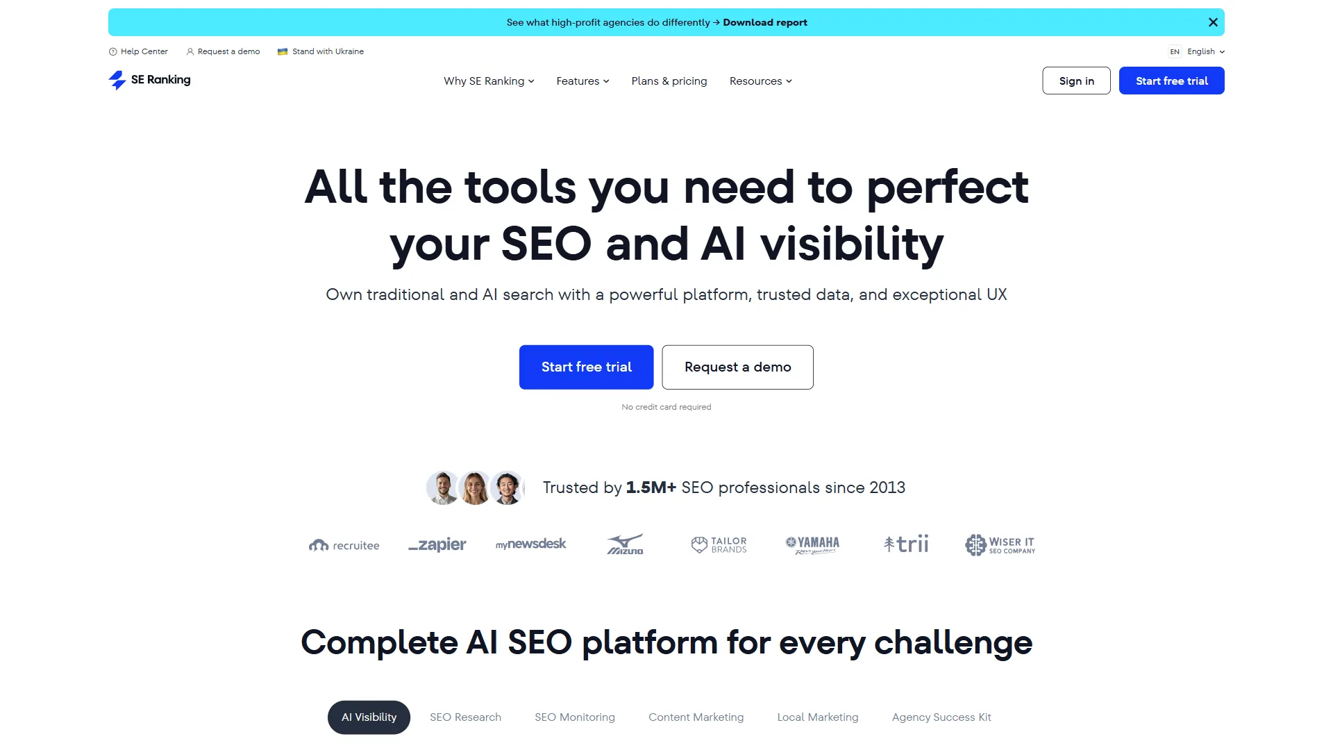 SE Ranking platform