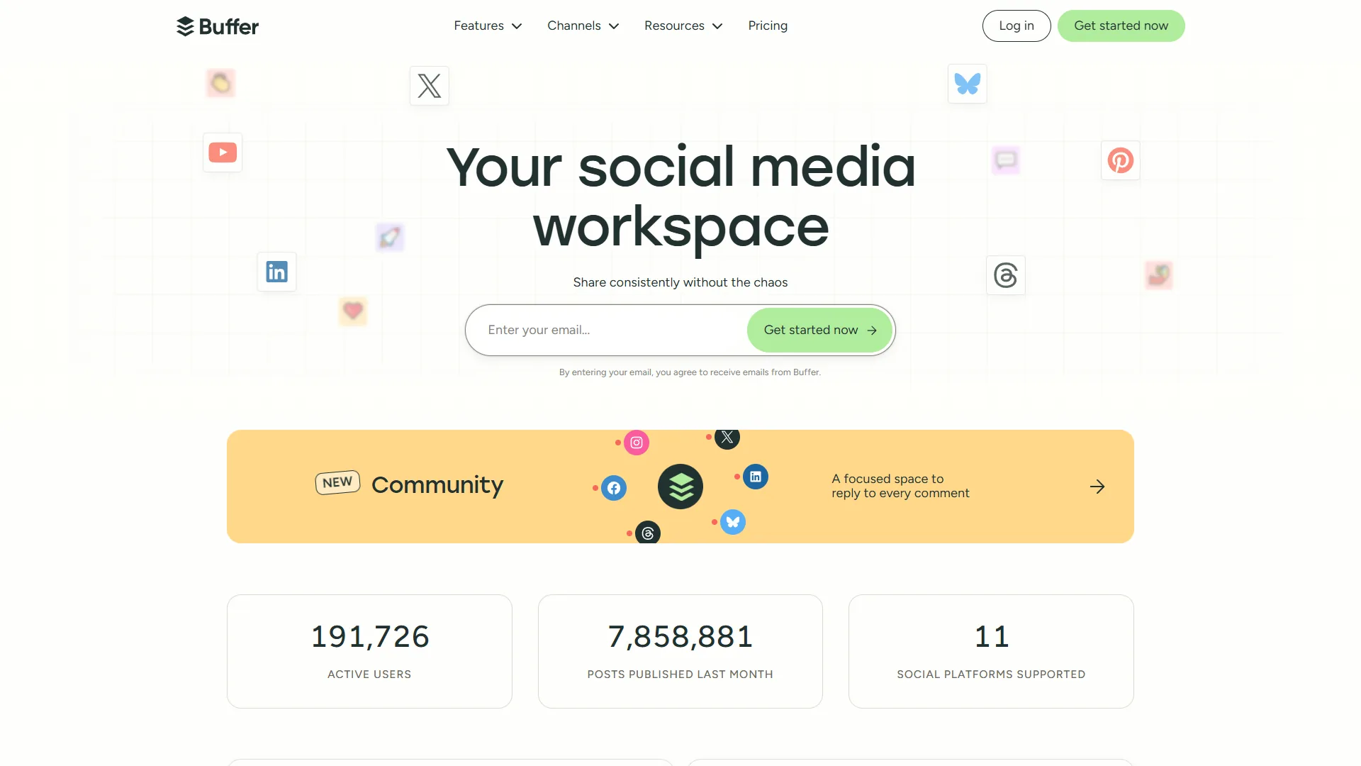 Buffer scheduling interface for Instagram