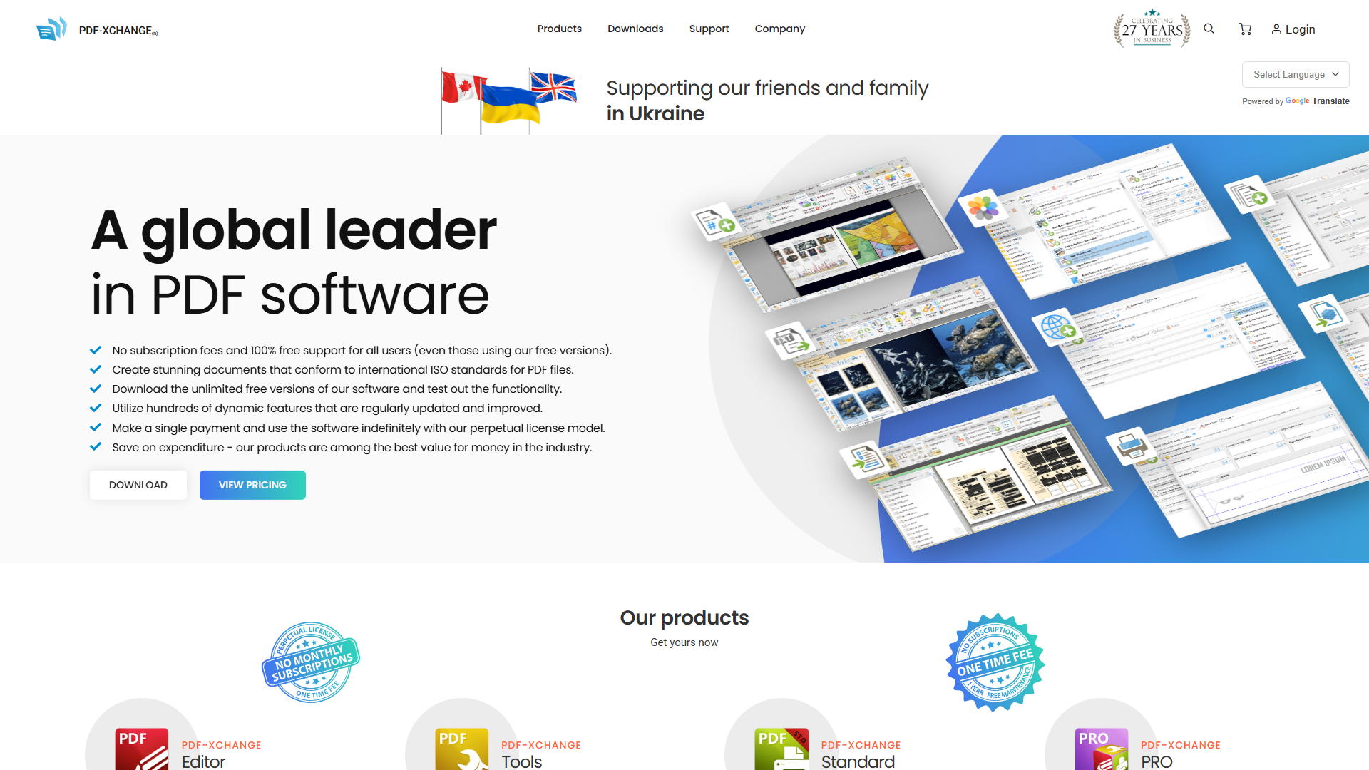 PDF-XChange Editor interface optimized for Windows