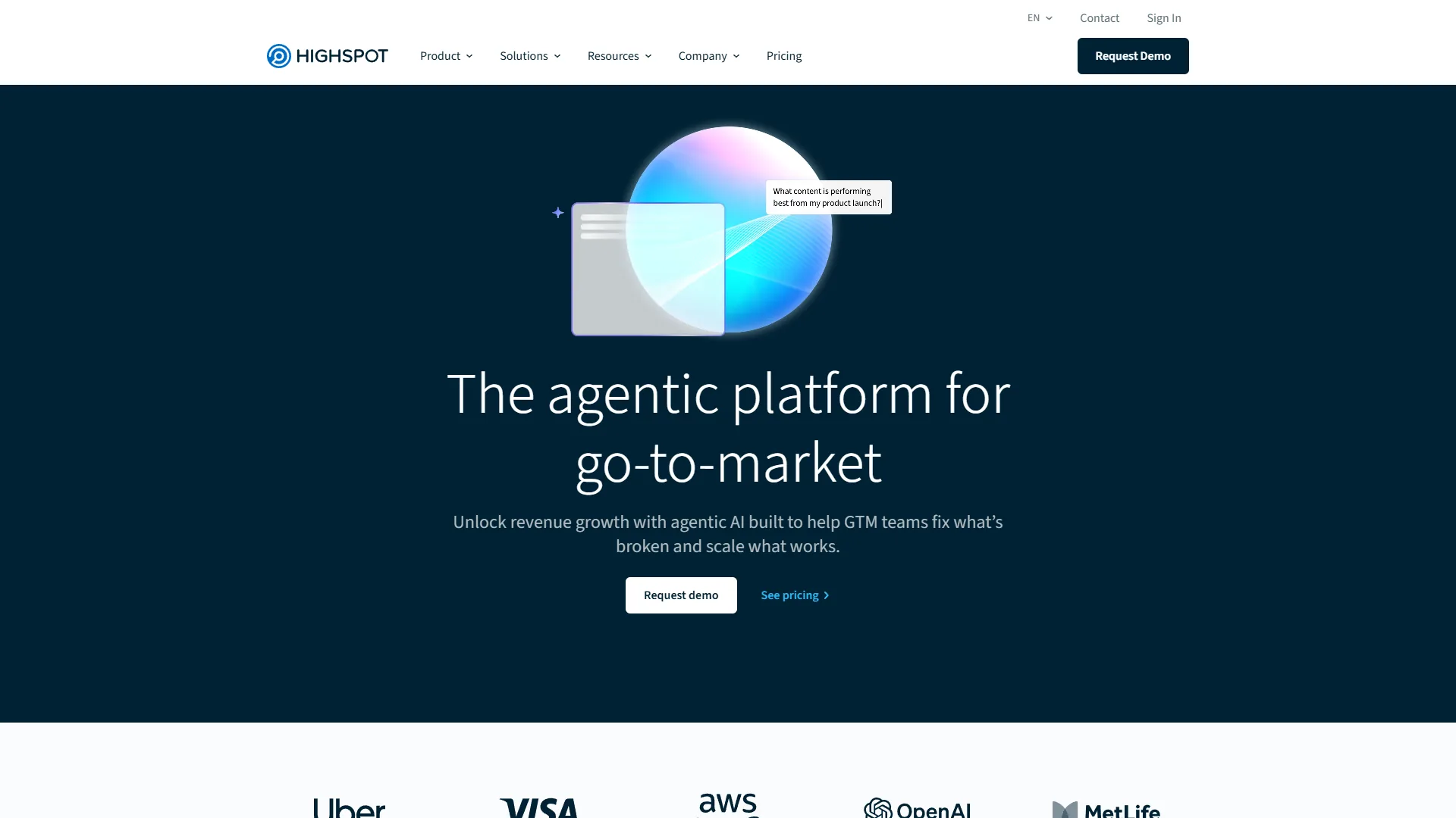 Highspot sales enablement platform featuring Nexus AI for content discovery and rep coaching