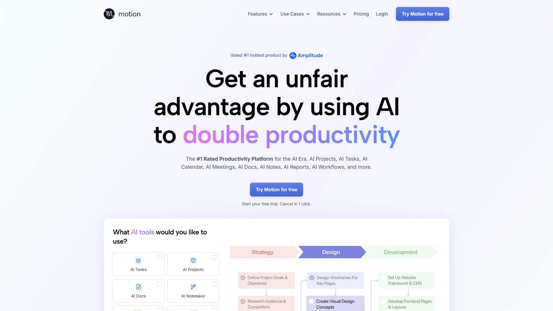 Motion AI-powered scheduling platform with intelligent calendar optimization