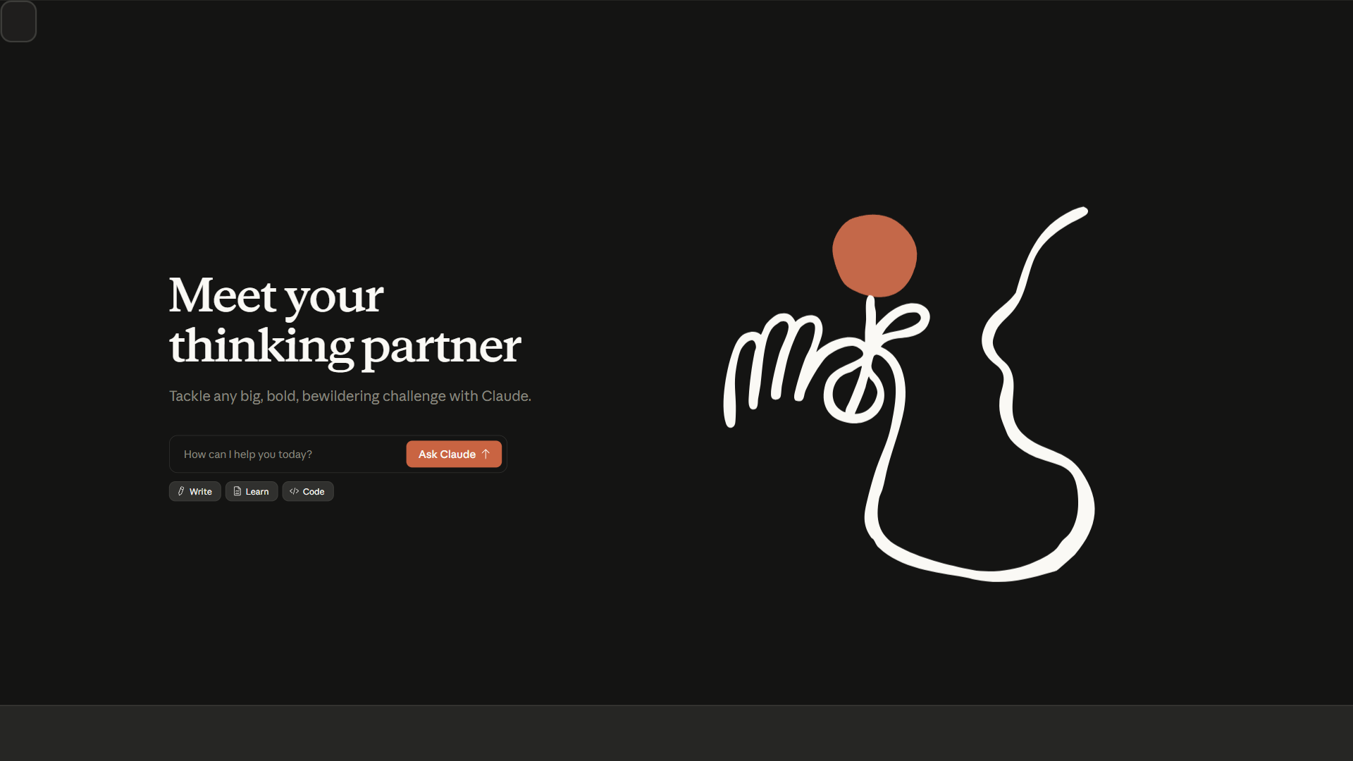 Claude homepage from Anthropic