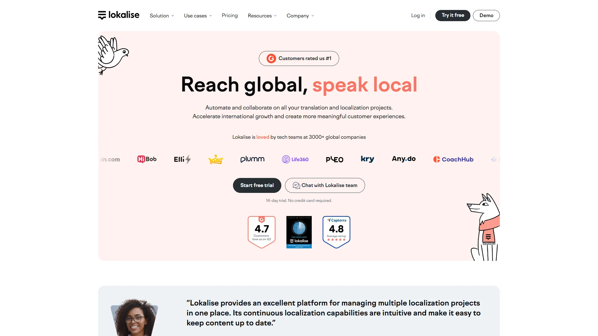 Lokalise translation management platform for developers