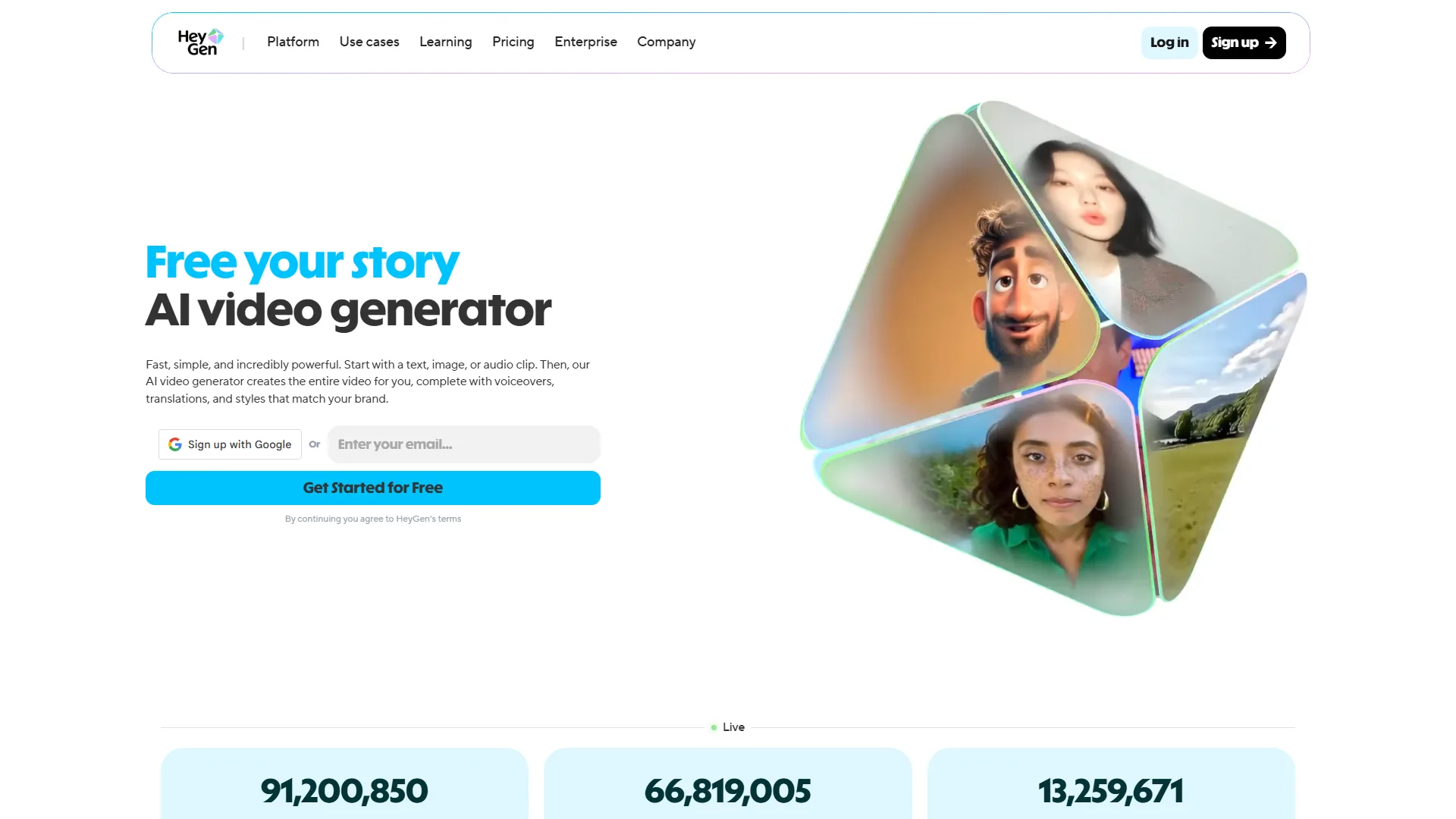 HeyGen Avatar IV video creation interface with avatar selection and script input