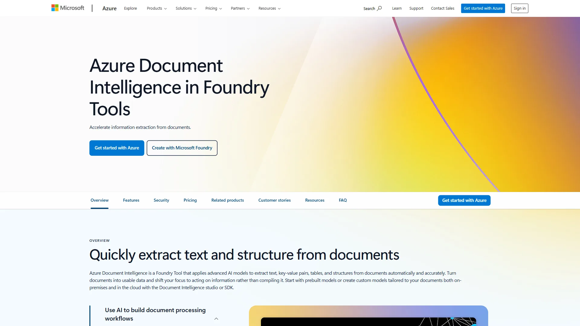 Azure Document Intelligence platform