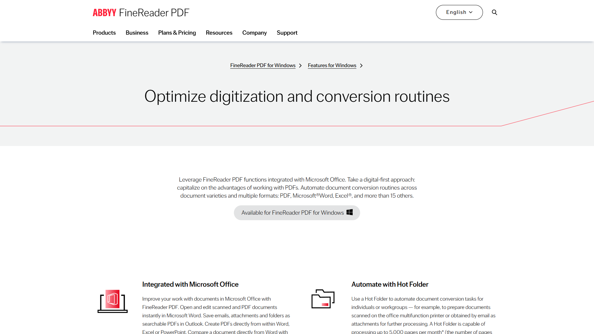 ABBYY FineReader digitization optimization settings