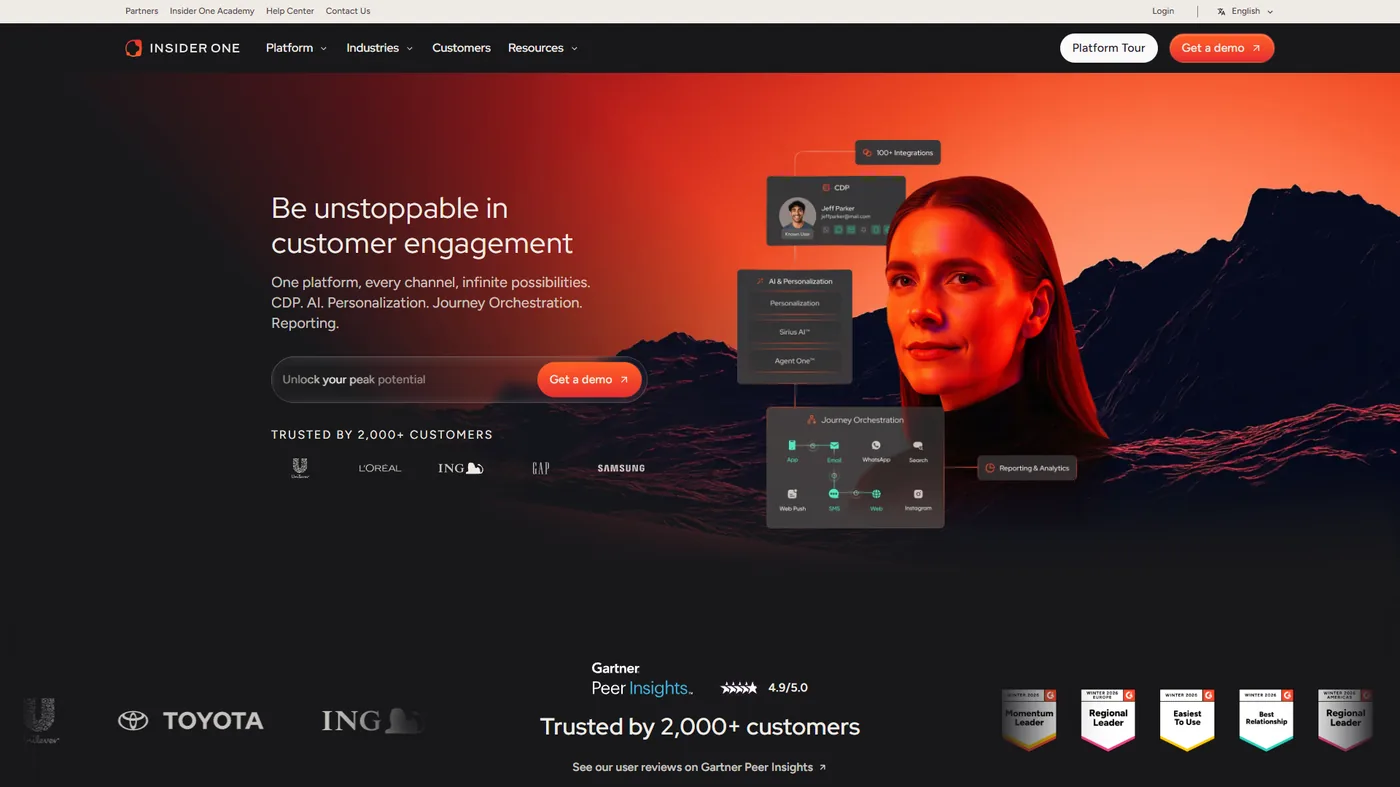 Insider omnichannel customer engagement platform for enterprise ecommerce brands
