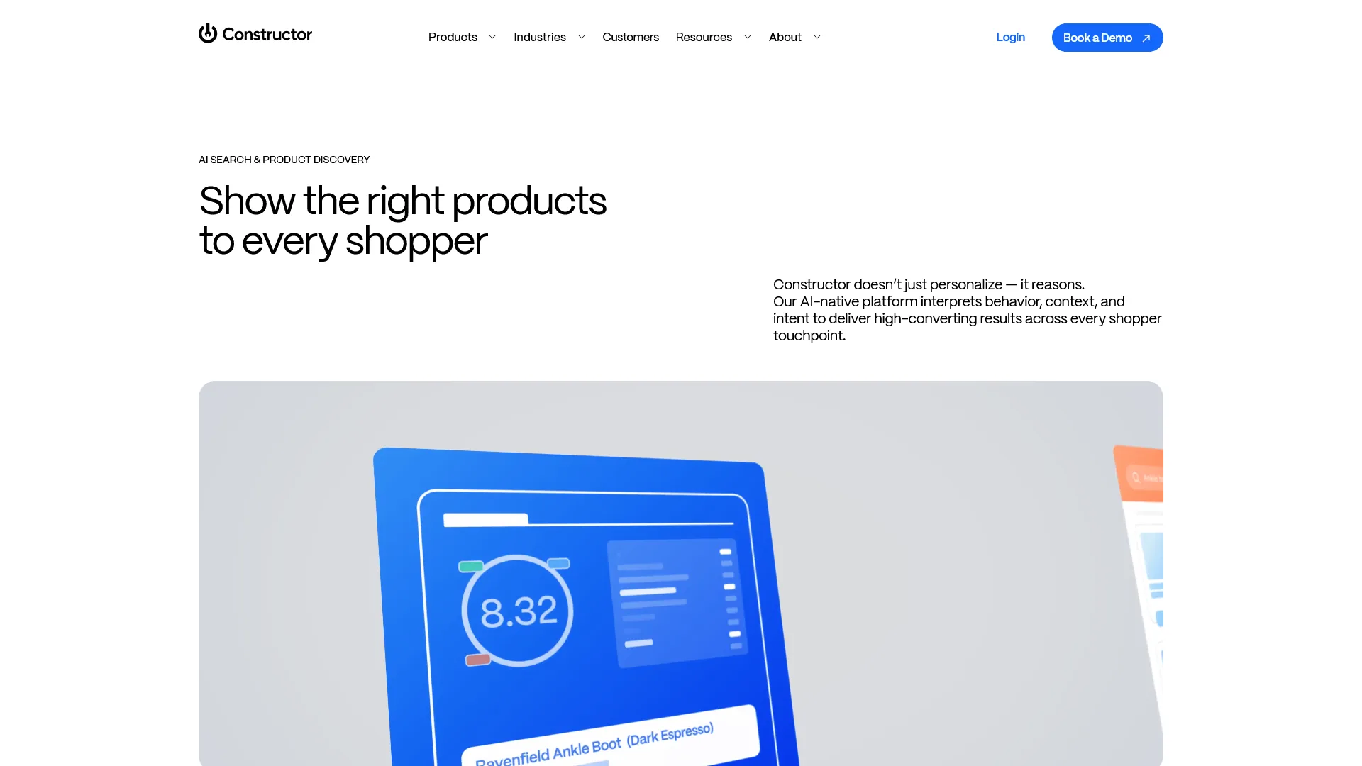 Constructor AI product discovery platform optimizing search for revenue