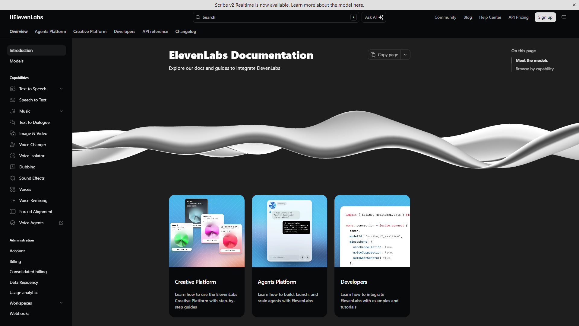 ElevenLabs documentation showing professional voice cloning requirements