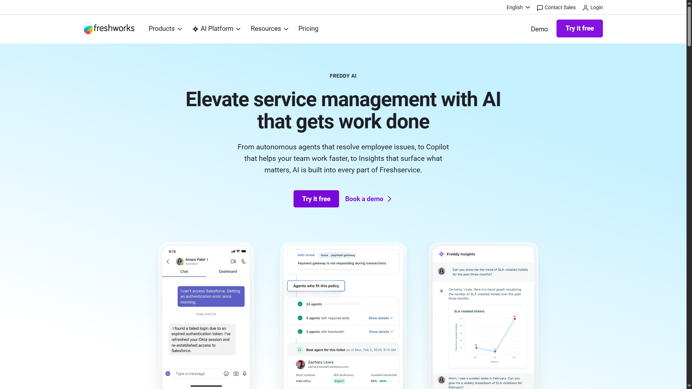 Freddy AI elevating service management with autonomous resolution