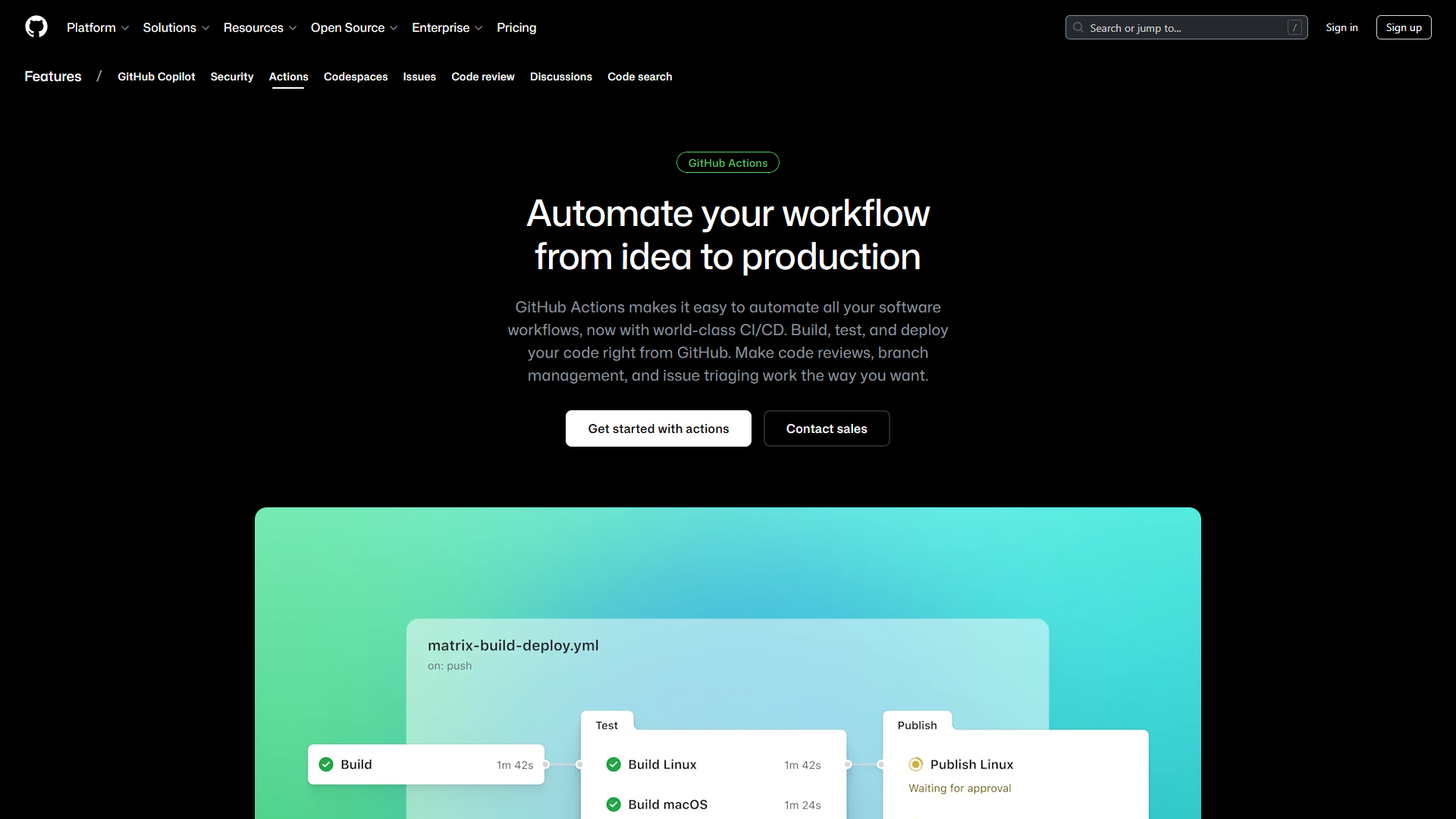 GitHub Actions interface showing workflow runs and automation status