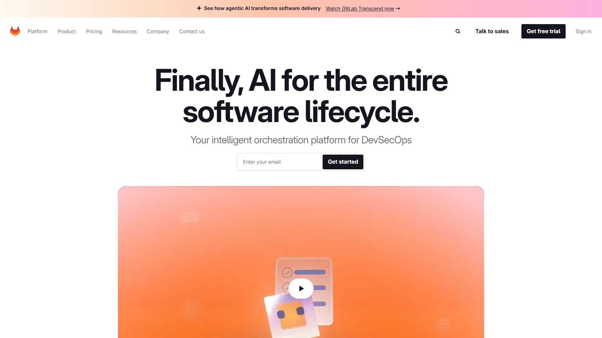 GitLab interface showing the unified DevSecOps platform with repository management, CI/CD pipelines, and security dashboard