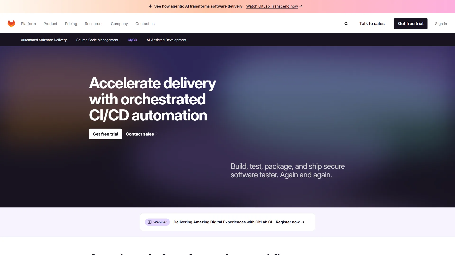 GitLab CI/CD pipeline view showing stages, jobs, and deployment environments