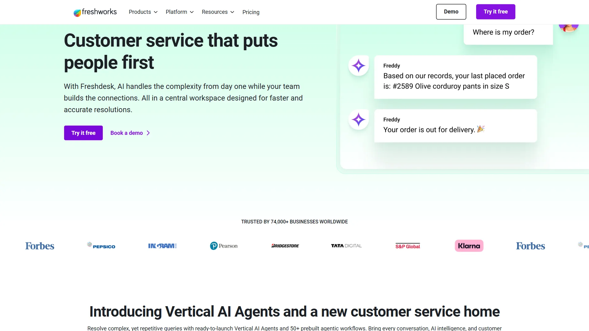 Freshdesk customer support dashboard showing ticket management and automation tools