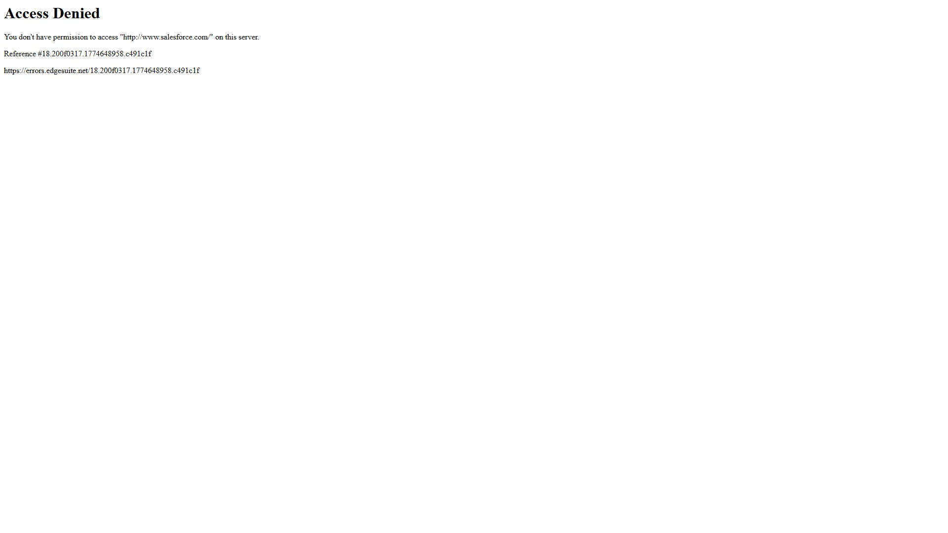 Salesforce CRM platform homepage with Service Cloud capabilities
