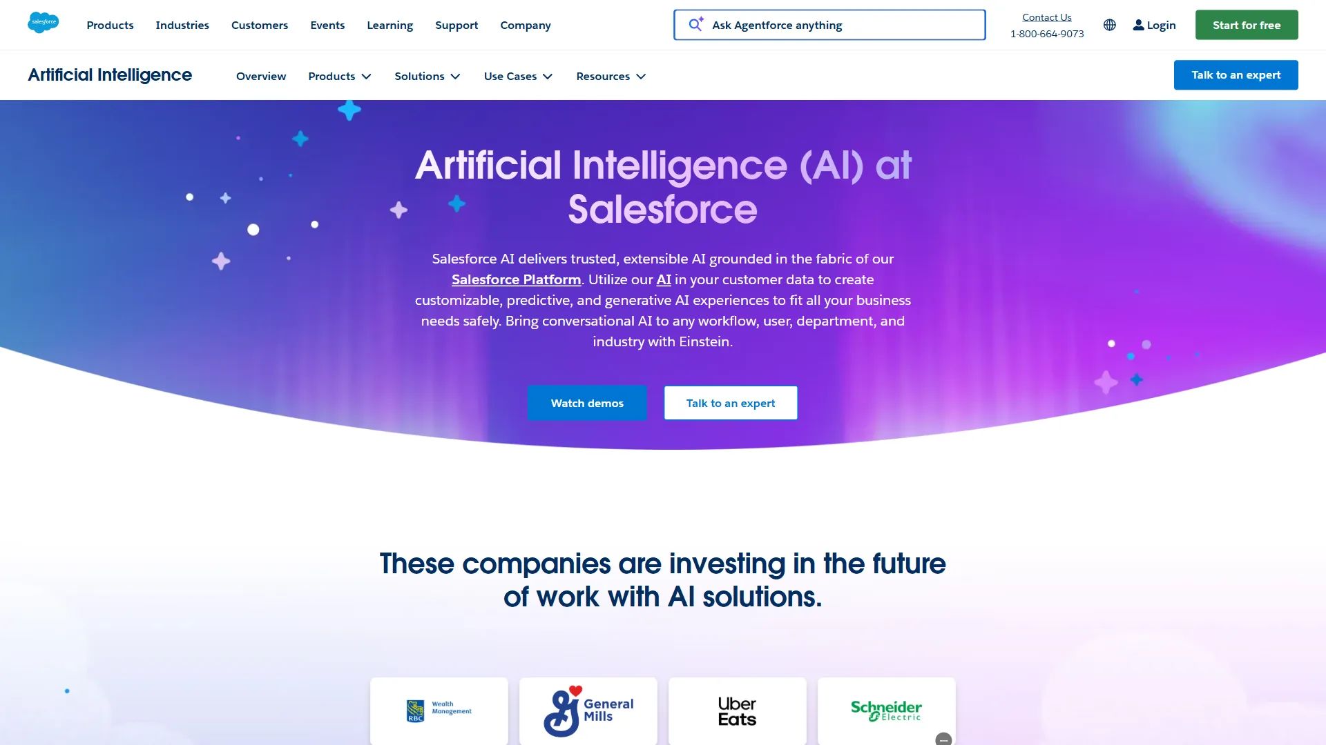 Salesforce Einstein AI features and Agentforce autonomous agents