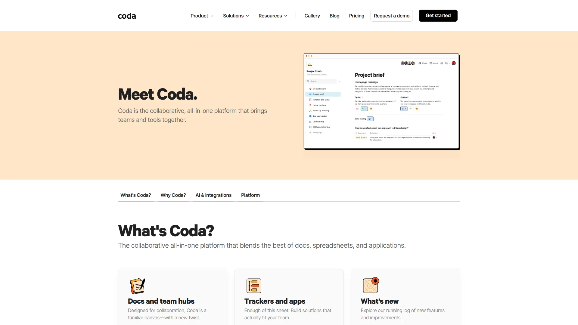 Coda workspace displaying AI-powered formula assistance and automated table updates
