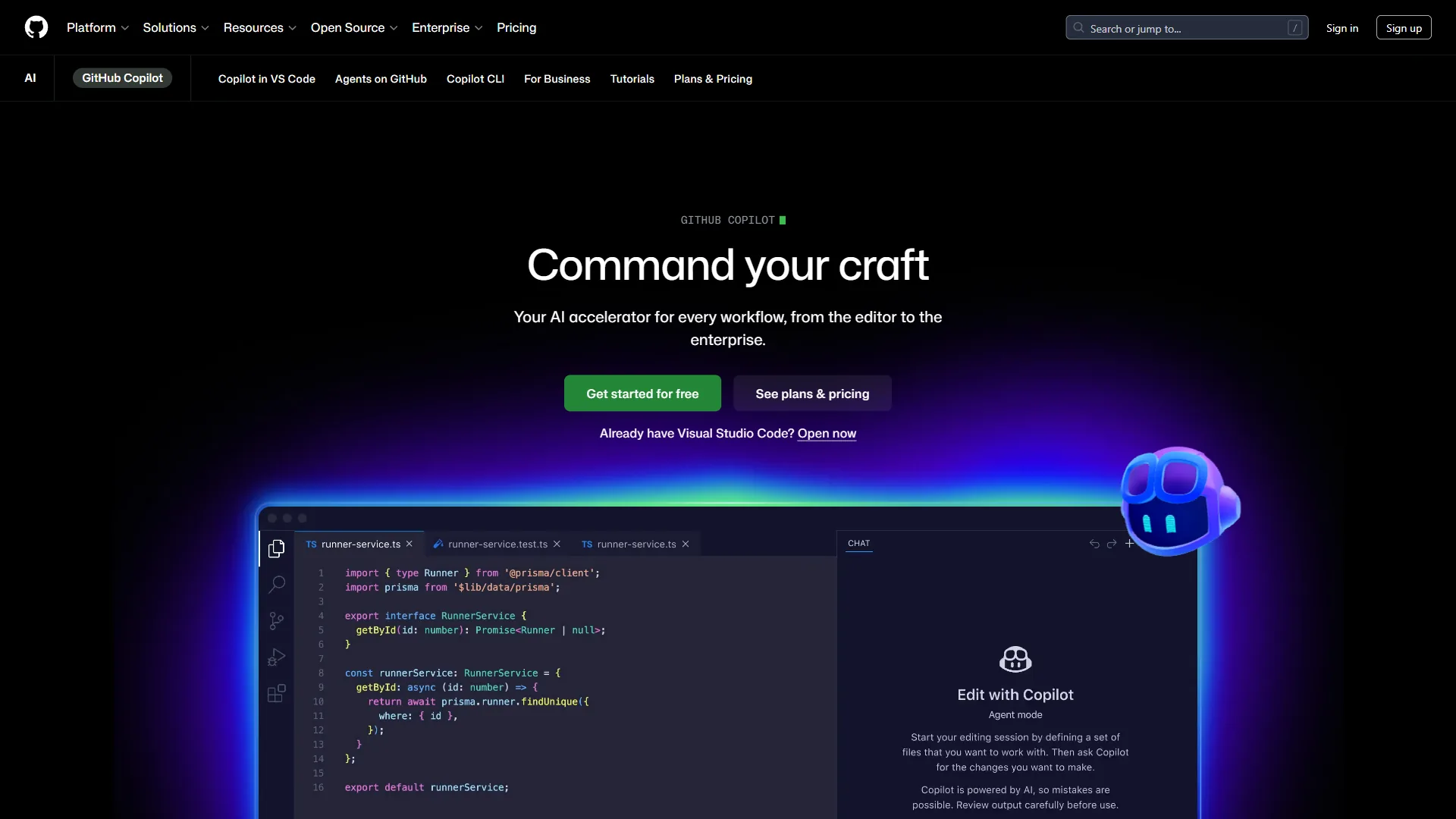GitHub Copilot platform