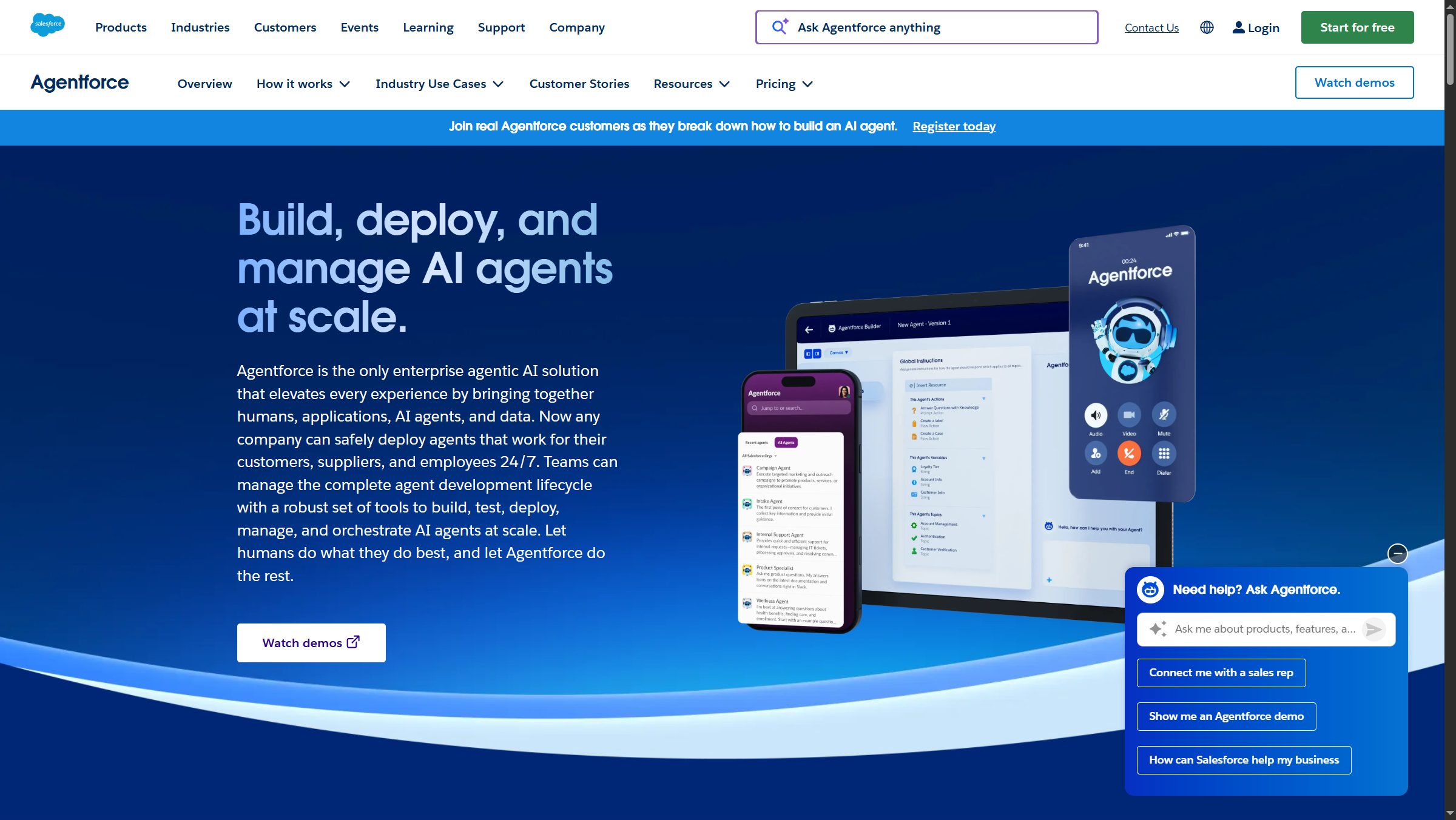 Salesforce Agentforce AI agent capabilities