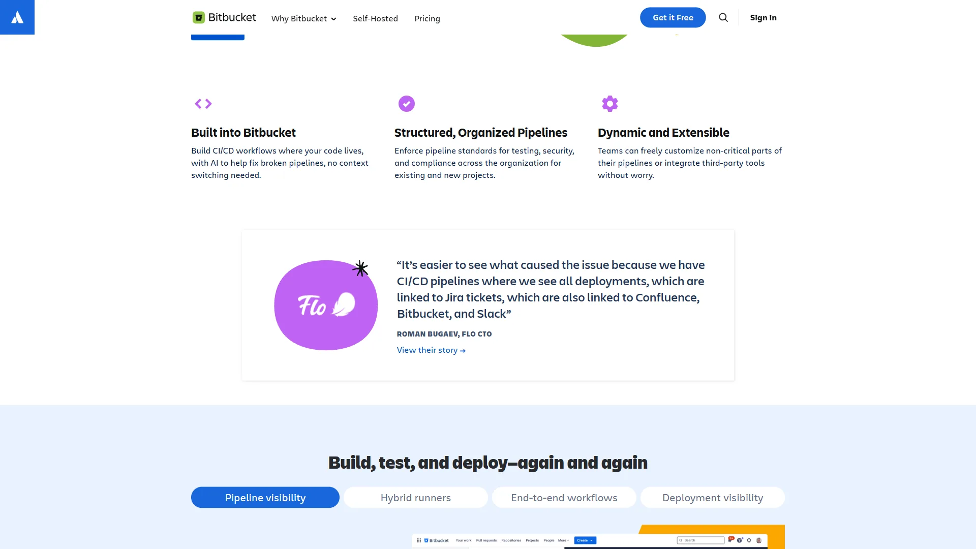 Bitbucket Pipelines configuration showing parallel steps and conditional execution