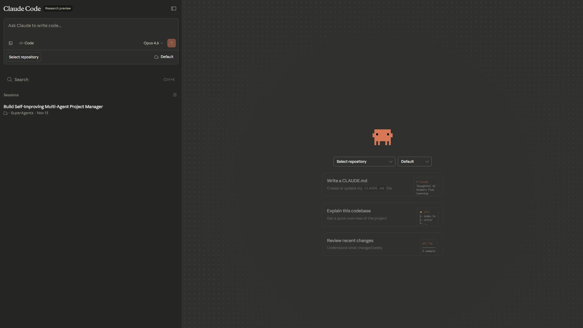 Claude Code landing page showing the AI-powered CLI tool for developers
