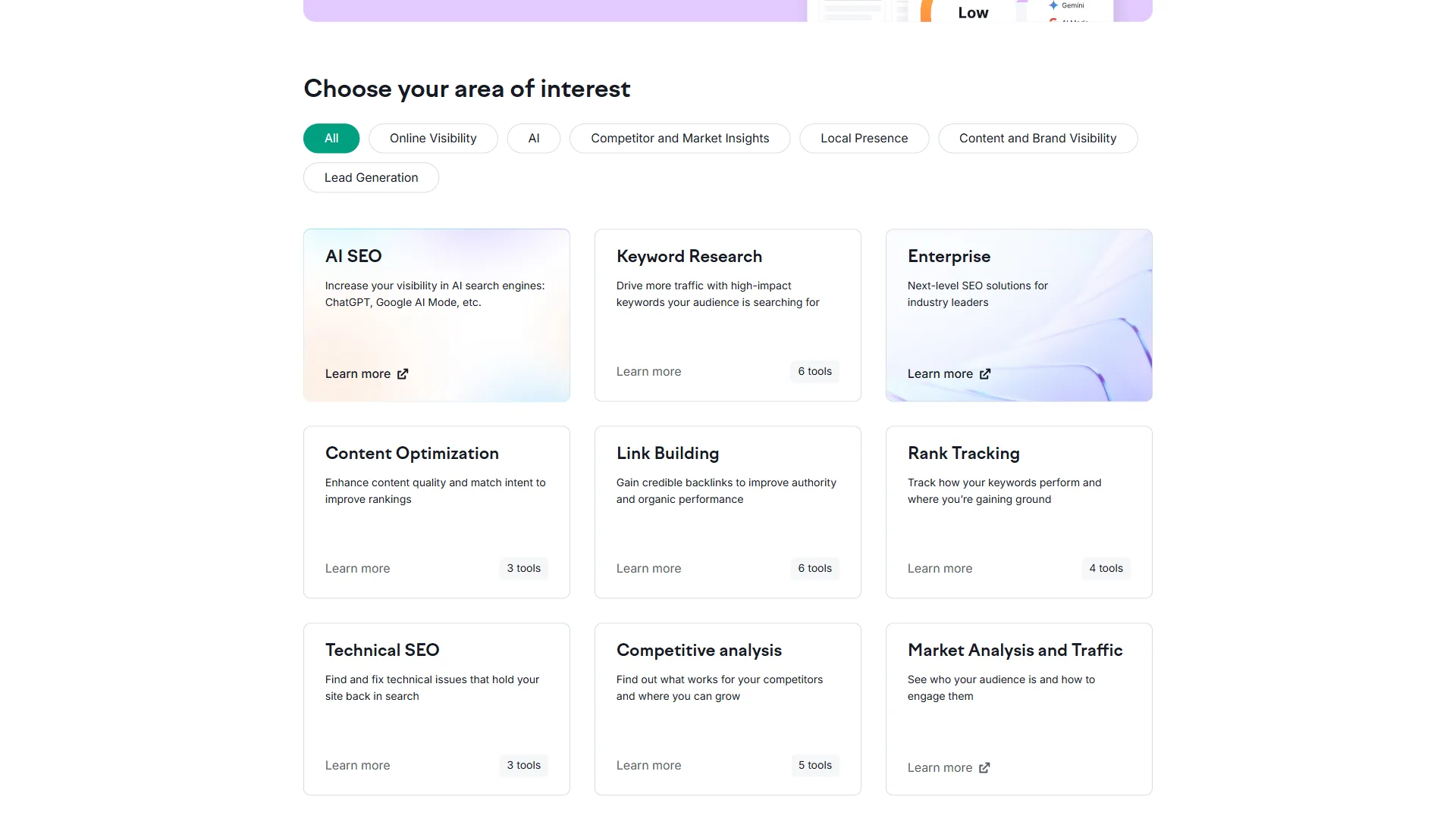 Semrush SEO Writing Assistant showing content recommendations
