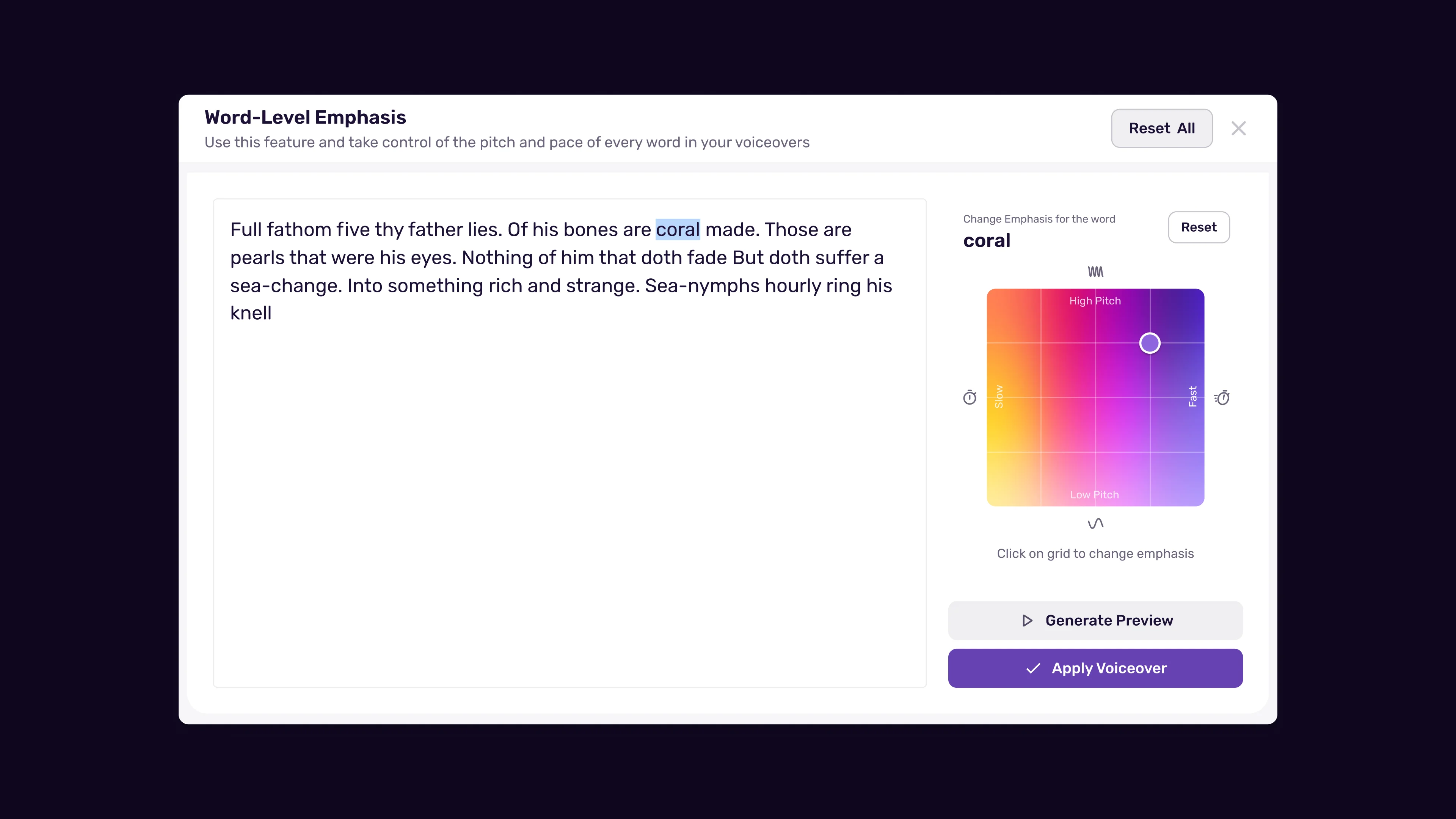 Murf AI word-level emphasis controls for script optimization